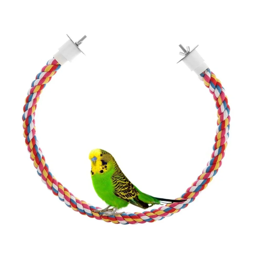 Bird‎ Rope Perches,Parrot Toys Rope Bungee Bird Toy (33 Inches) [1 Pack] NEW